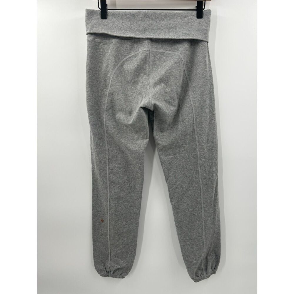 Lululemon Pants Womens Gray Size  Foldover Waist Cuffed Joggers Yoga Lounge - Picture 2 of 2